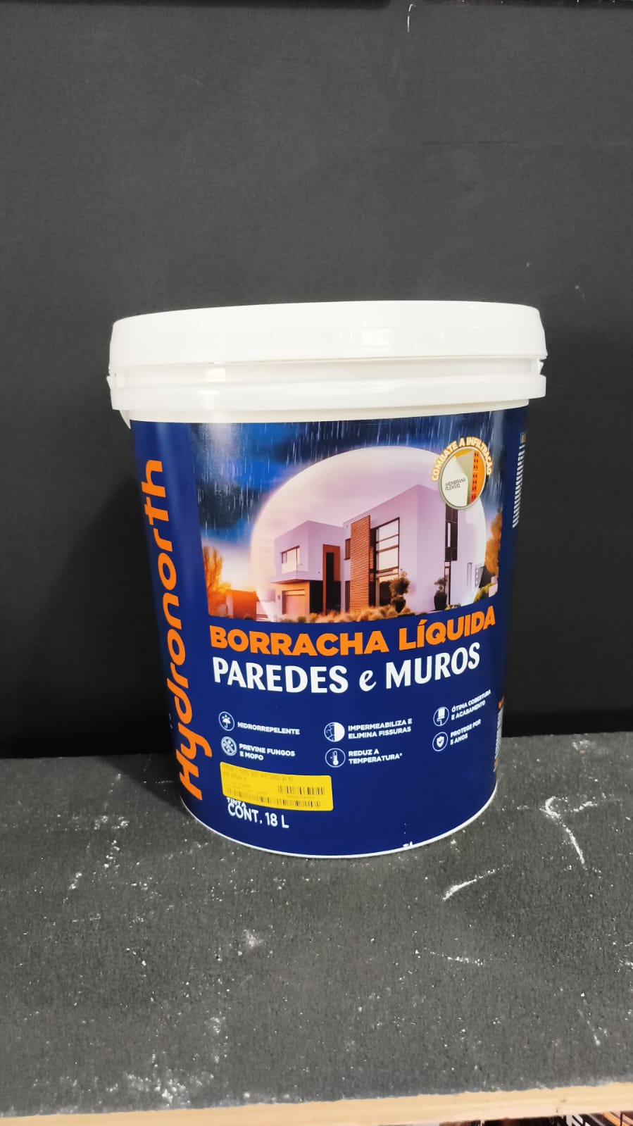 Tinta Borracha liquida Paredes E Muros 18 Litros Hydronorth