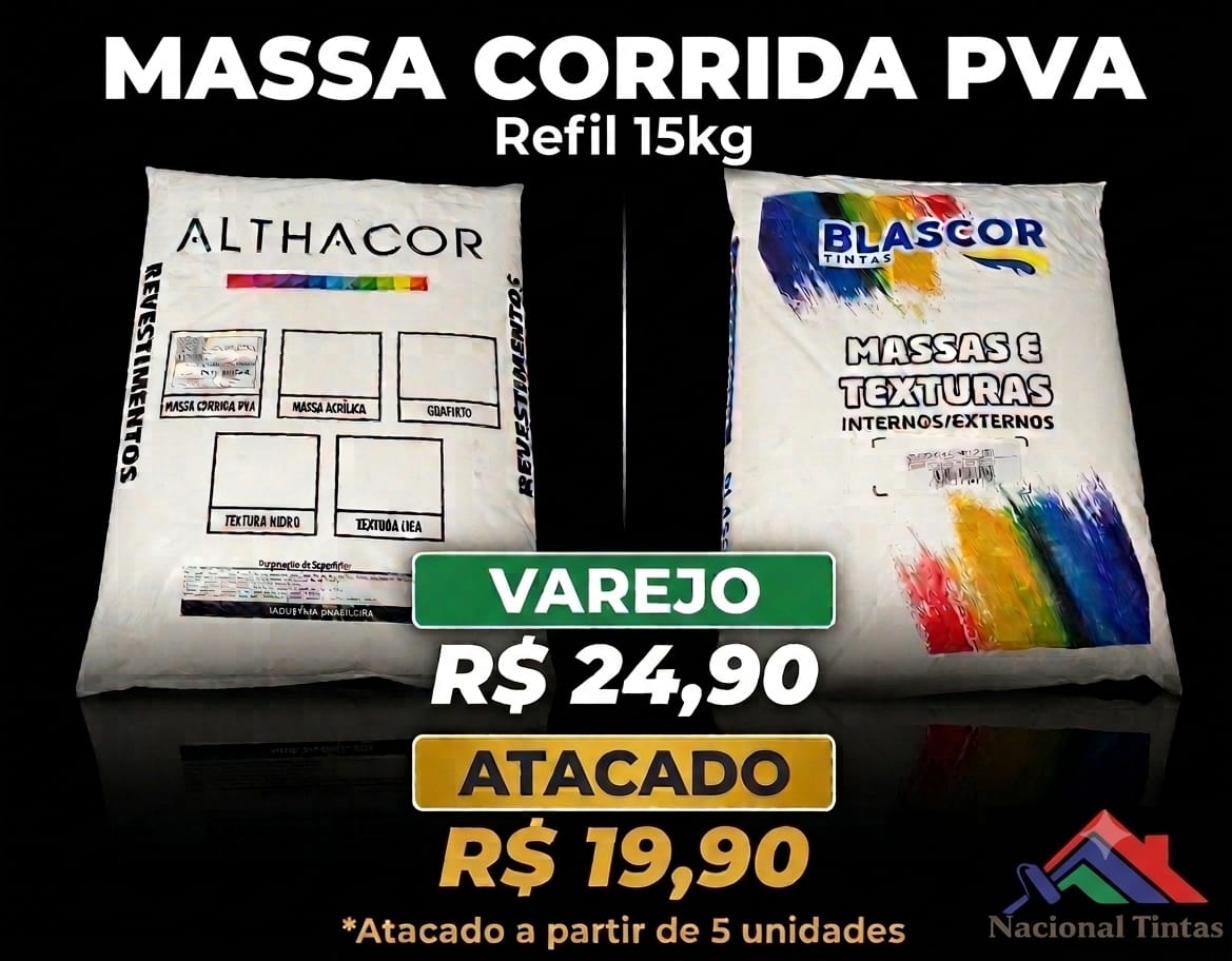 Massa corrida pva 15 kg